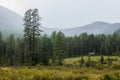 Hut in the Altai mountains, Russia Royalty Free Stock Photo