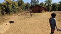 Jashpur, Chhattishgarh, India- 02222023: A hut of tribals in the forest