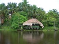 Hut on Orinoco river Royalty Free Stock Photo