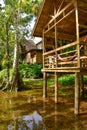 A hut by Rio Dulce Sweet River, a river in Guatemala Royalty Free Stock Photo