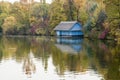 Hut on river