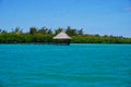 a hut in the sea Royalty Free Stock Photo