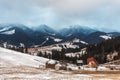 Hut in the snow