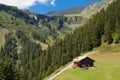 Hut in the Swiss Alps Royalty Free Stock Photo