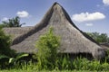 Hut with thatched roof Royalty Free Stock Photo
