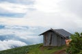 Hut at the top of mountain Royalty Free Stock Photo