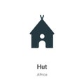 Hut vector icon on white background. Flat vector hut icon symbol sign from modern africa collection for mobile concept and web