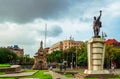 Hutatma Chowk Martyr`s Square and Flora Fountain, famous attraction of South Mumbai visited by many tourists