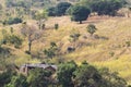 Huts along the lake Tanganyika, Tanzania Royalty Free Stock Photo