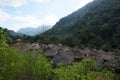 Huts of an indigenous village, Kogi Village on the Lost City Trek, Ciudad Perdida, close to Santa Marta, Colombia Royalty Free Stock Photo