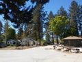 Huts in the mountains by the lake Hemet California