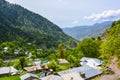 Huts in mountains - Naran Kaghan valley, Pakistan Royalty Free Stock Photo