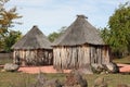 Huts in the park of the birds in Villars-les-Dombes