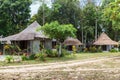 The huts in the rainforest