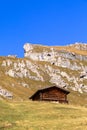 Huts on Seceda mountain, South Tyrol