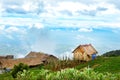 Huts on the top of the mountain