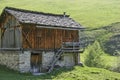 Huts in the Vals valley Royalty Free Stock Photo