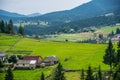 Hutsuls village in Carpathian Mountains Royalty Free Stock Photo