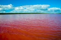 Hutt Lagoon Pink Lake Royalty Free Stock Photo