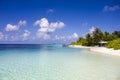 Huvafen Fushi atoll island, Nakachchafushi - The Maldives Royalty Free Stock Photo