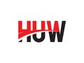HUW Letter Initial Logo Design Vector Illustration