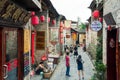 HUZHOU, CHINA - MAY 2, 2017: Tourists walking in the Huang Yao A