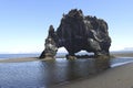 Hv tserkur, basaltic outcrop, Vatnsnes peninsula, Vestra, Nor urland, Iceland Royalty Free Stock Photo