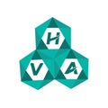HVA creative minimalist letter logo. HVA unique vector initials alphabet letter logo design Royalty Free Stock Photo