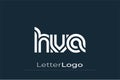 HVA Creative Unique Modern Letter Logo Design. Elegant Monogram Logo Design with Decorative Elements and Typography Royalty Free Stock Photo
