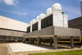 HVAC Air Chillers on Rooftop Royalty Free Stock Photo