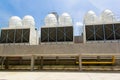 HVAC Air Chillers on Rooftop Royalty Free Stock Photo