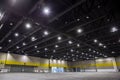 HVAC Duct Cleaning, Ventilation pipes in silver insulation material hanging from the ceiling inside new building warehouse Royalty Free Stock Photo