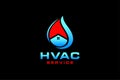 HVAC icons. Heating, ventilating and air conditioning symbols