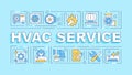 HVAC maintenance turquoise word concept