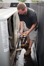 HVAC Technician Working Royalty Free Stock Photo