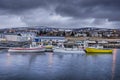 Dusk in an Icelandic harbour