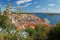 Spectacular view of the Old Town of Hvar, Croatia Royalty Free Stock Photo