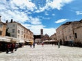 Hvar Croatia downtown medieval town streets and buildings
