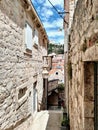 Hvar Croatia downtown medieval town streets and buildings