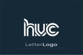 HVC Creative Unique Modern Letter Logo Design. Elegant Monogram Logo Design with Decorative Elements and Typography Royalty Free Stock Photo