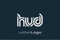 HVD Creative Unique Modern Letter Logo Design. Elegant Monogram Logo Design with Decorative Elements and Typography Royalty Free Stock Photo