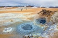 Hverir , Iceland geothermal area at the Namafjall volcanic mountain.