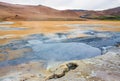 Hverir , Iceland geothermal area at the Namafjall volcanic mountain.