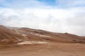 Hverir mud pools day view, Iceland landmark