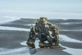 Hvitserkur, giant rock with the shape of a petrified animal, in the Hunafloi bay, North Iceland