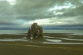 Hvitserkur, giant rock with the shape of a petrified animal, in the Hunafloi bay, North Iceland