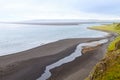 Hvitserkur sea stack, Iceland. Black sand beach