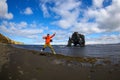 Hvitserkur troll rock basalt stack in Iceland