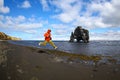 Hvitserkur troll rock basalt stack in Iceland Royalty Free Stock Photo
