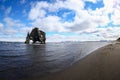 Hvitserkur troll rock basalt stack in Iceland